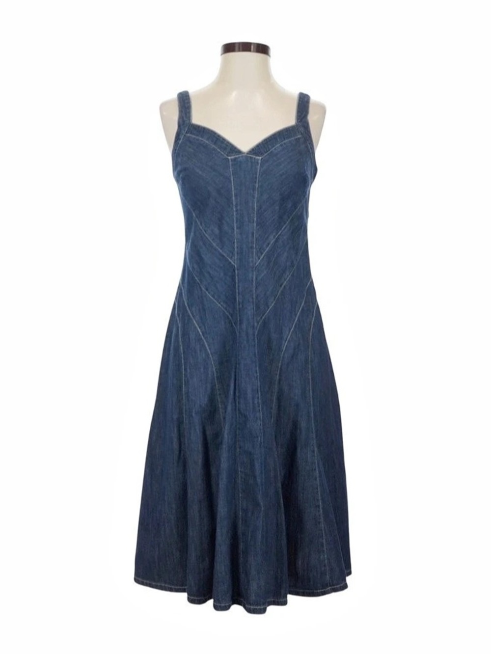 Lauren Ralph Lauren Denim Midi Dress Blue